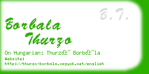 borbala thurzo business card